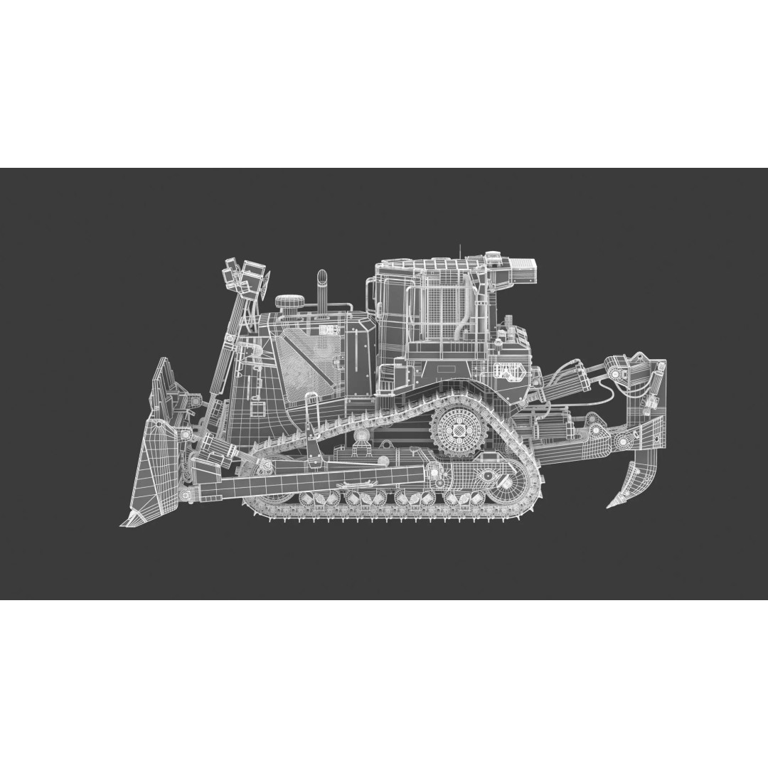 Caterpillar D8 Dozer 3D Model – High Poly Industrial Asset, FBX, OBJ - View 29