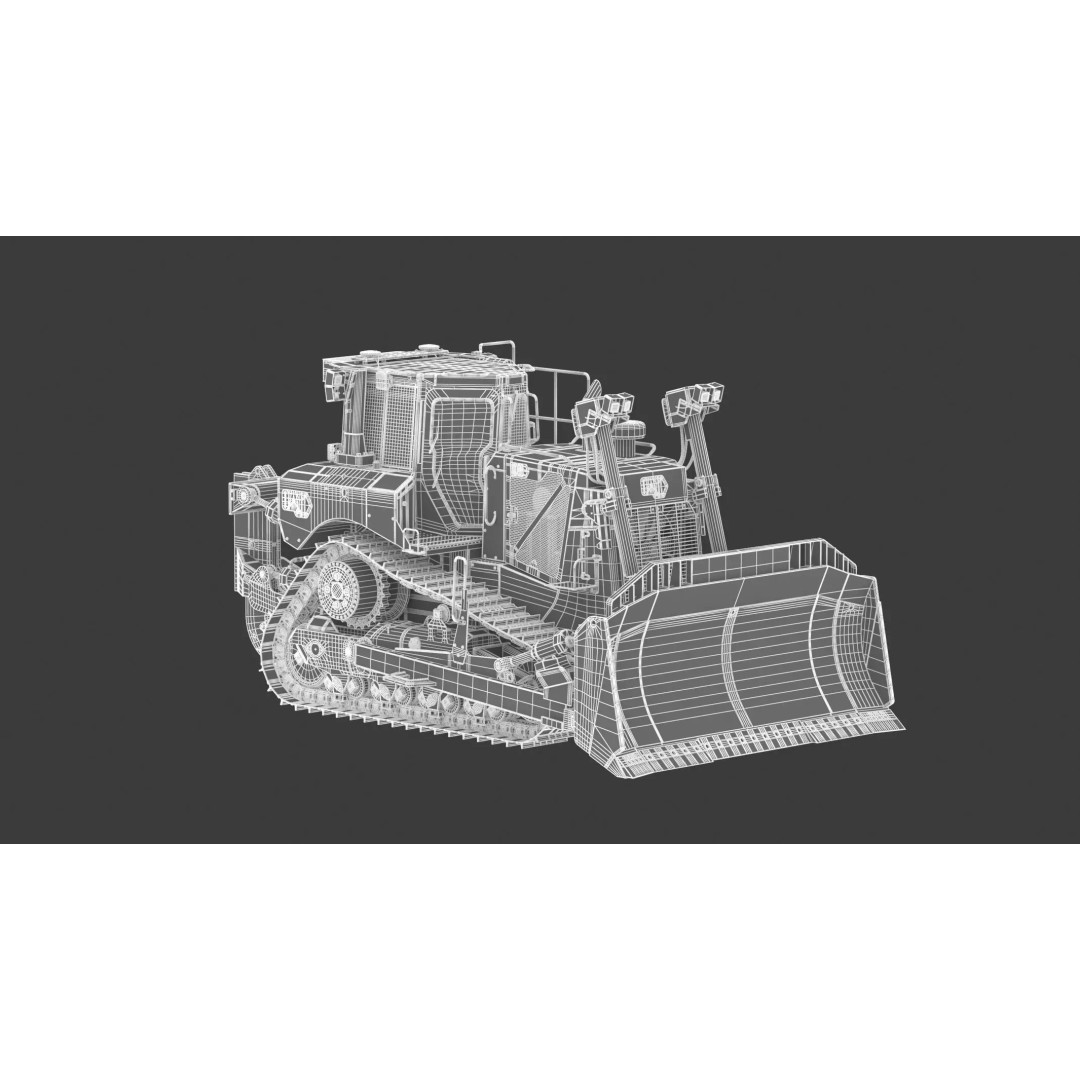 Caterpillar D8 Dozer 3D Model – High Poly Industrial Asset, FBX, OBJ - View 32