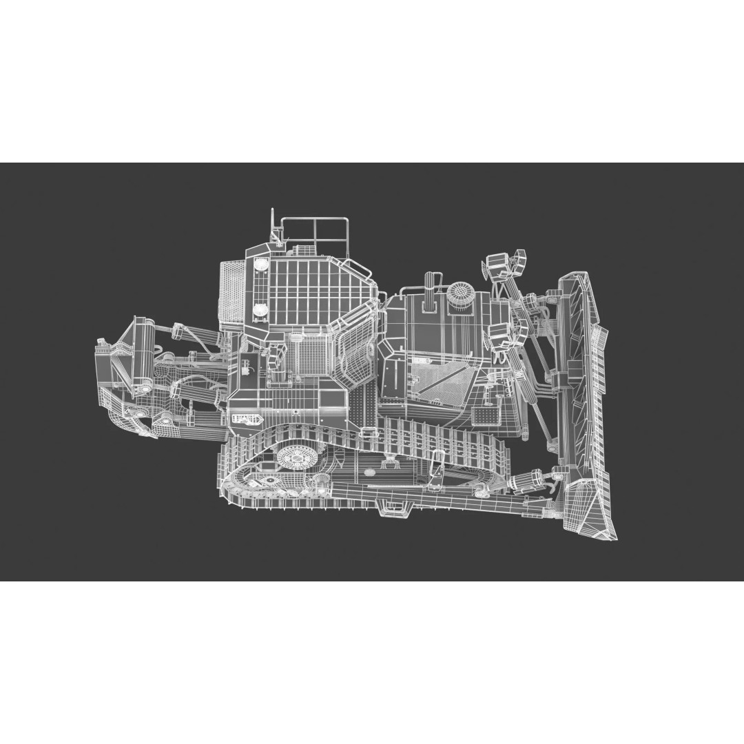 Caterpillar D8 Dozer 3D Model – High Poly Industrial Asset, FBX, OBJ - View 33