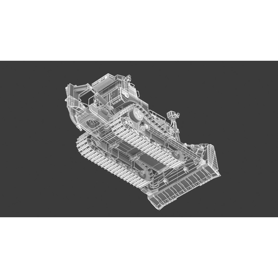 Caterpillar D8 Dozer 3D Model – High Poly Industrial Asset, FBX, OBJ - View 34