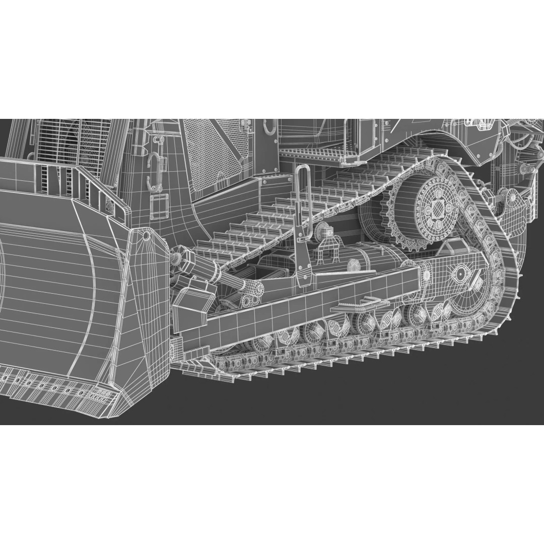 Caterpillar D8 Dozer 3D Model – High Poly Industrial Asset, FBX, OBJ - View 40