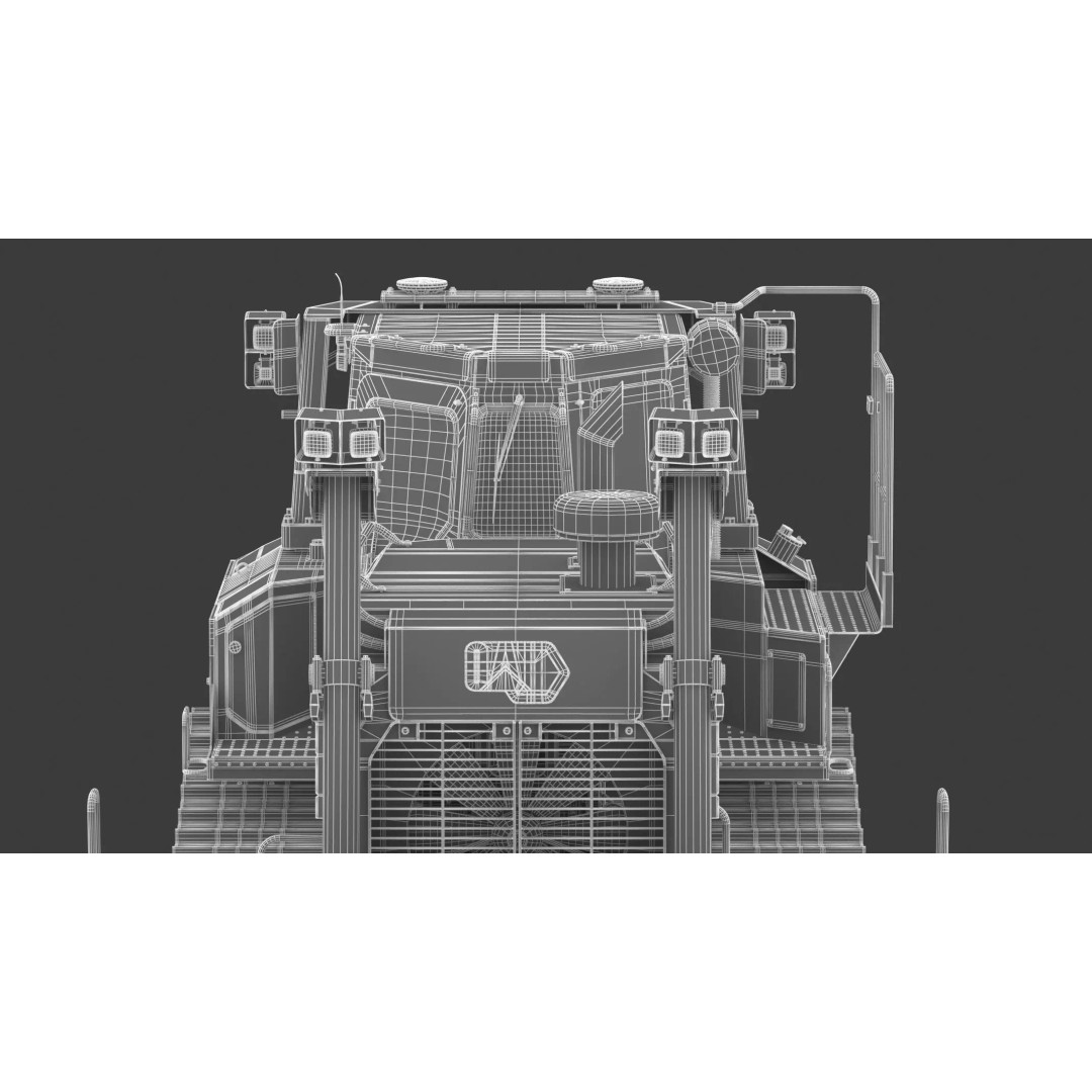Caterpillar D8 Dozer 3D Model – High Poly Industrial Asset, FBX, OBJ - View 41