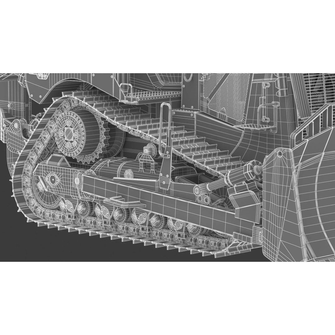 Caterpillar D8 Dozer 3D Model – High Poly Industrial Asset, FBX, OBJ - View 42