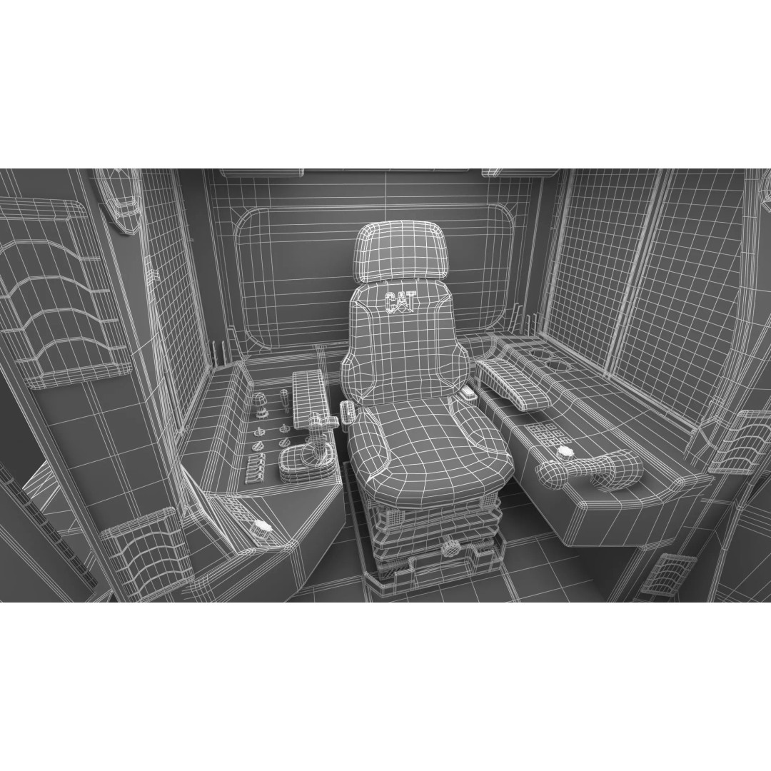 Caterpillar D8 Dozer 3D Model – High Poly Industrial Asset, FBX, OBJ - View 46