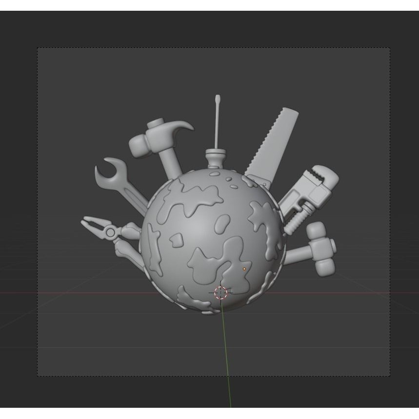 Labour Day 3D Model – Icon Pack for Design and Advertising, Blender, FBX, OBJ - View 13