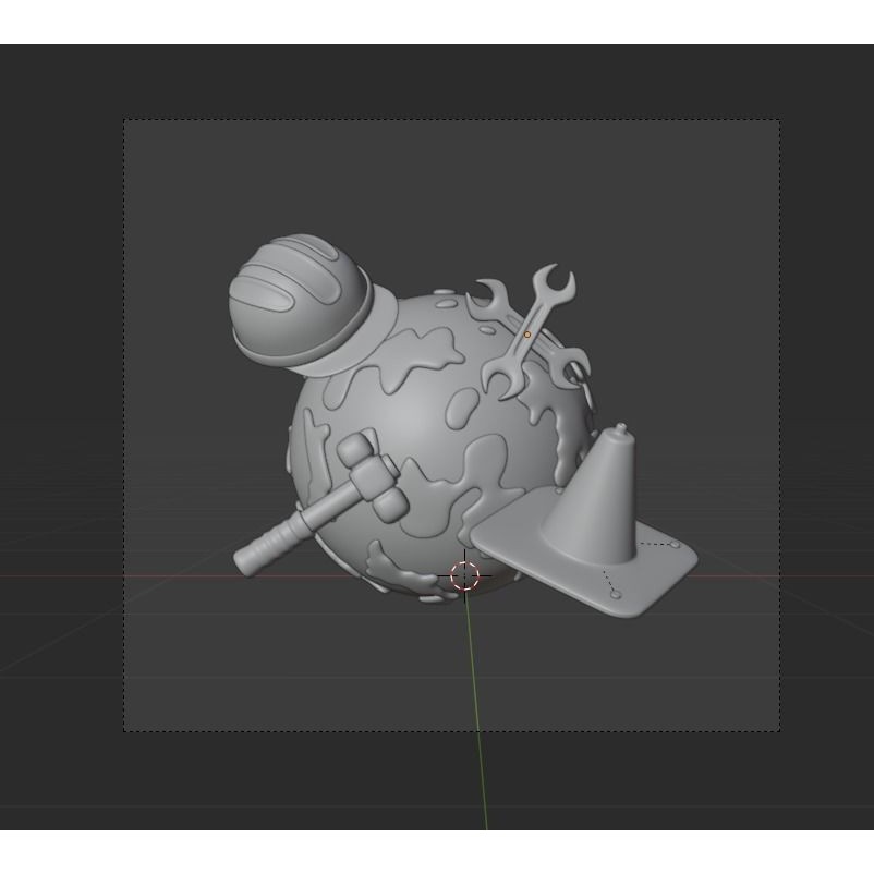 Labour Day 3D Model – Icon Pack for Design and Advertising, Blender, FBX, OBJ - View 14