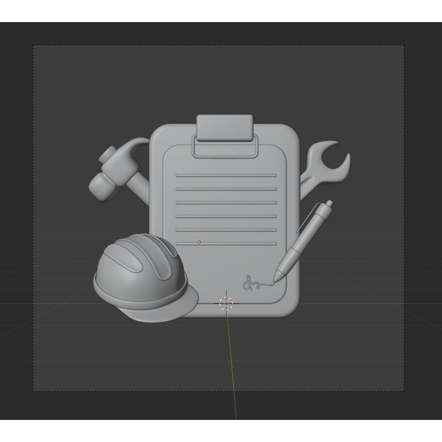 Labour Day 3D Model – Icon Pack for Design and Advertising, Blender, FBX, OBJ - View 21