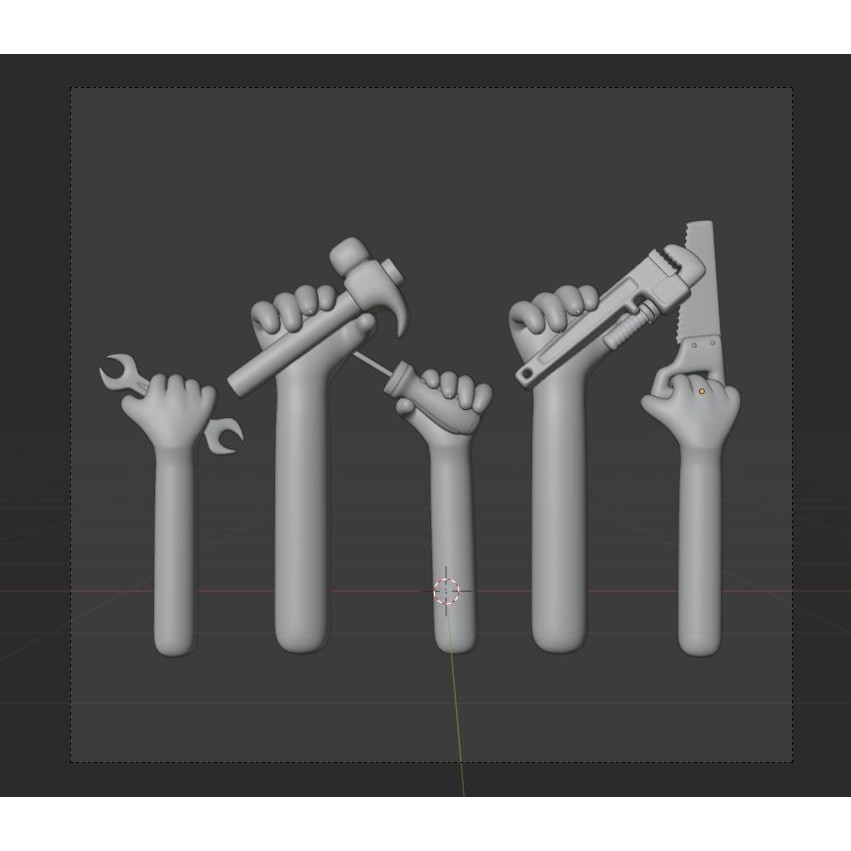 Labour Day 3D Model – Icon Pack for Design and Advertising, Blender, FBX, OBJ - View 29