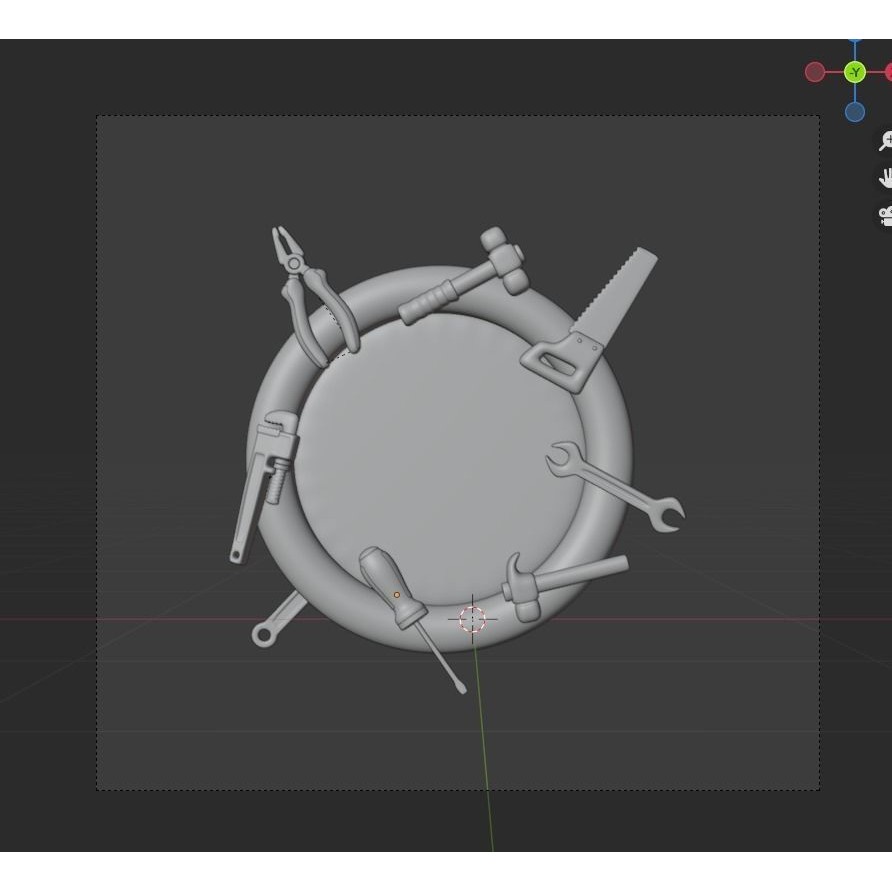 Labour Day 3D Model – Icon Pack for Design and Advertising, Blender, FBX, OBJ - View 34