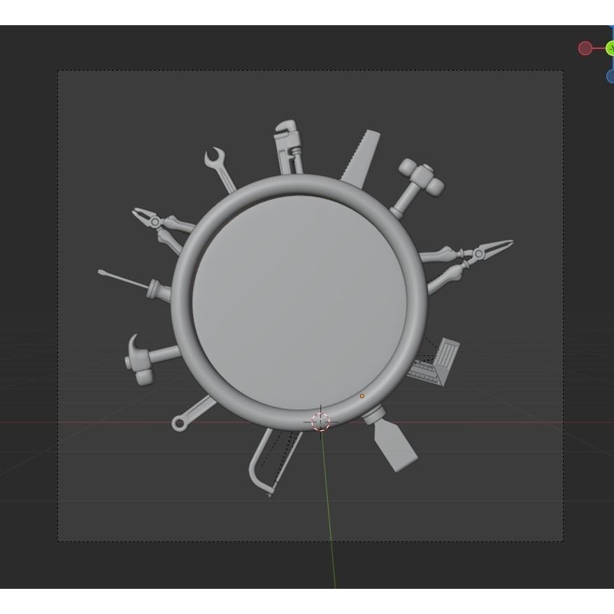 Labour Day 3D Model – Icon Pack for Design and Advertising, Blender, FBX, OBJ - View 35