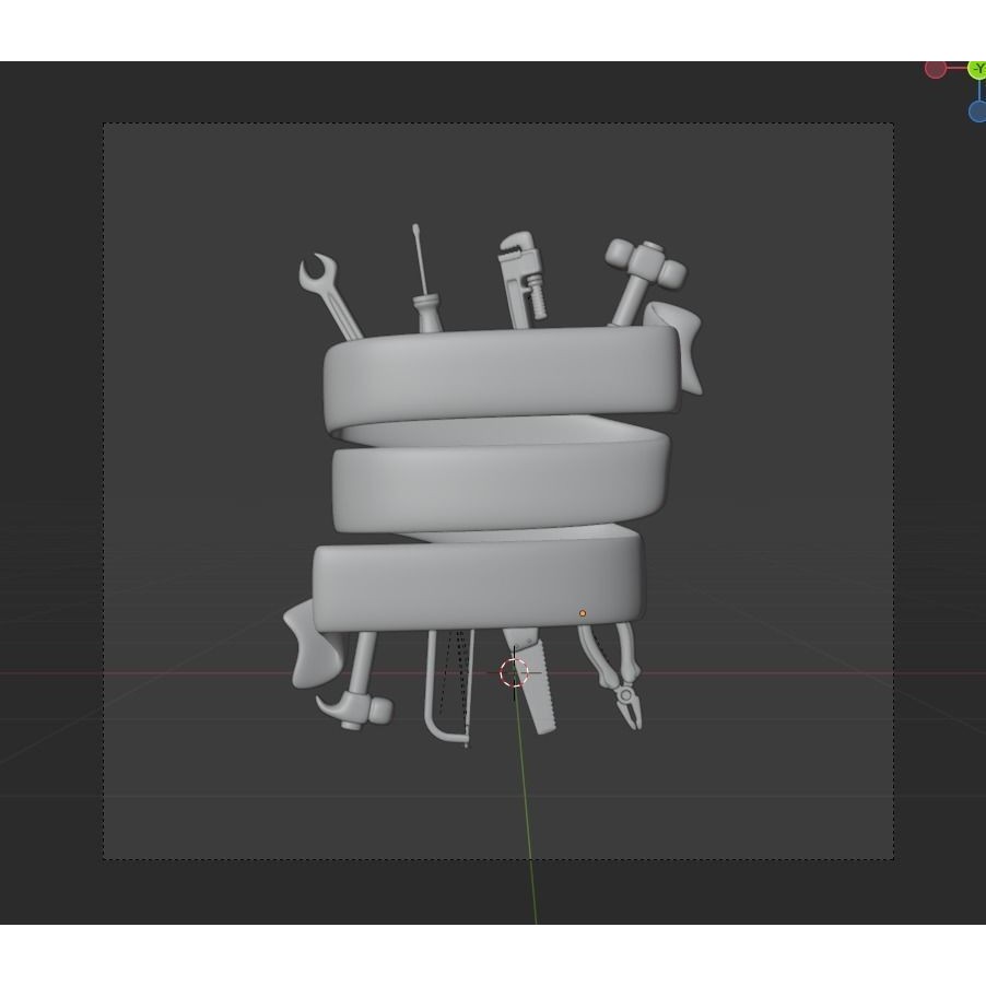 Labour Day 3D Model – Icon Pack for Design and Advertising, Blender, FBX, OBJ - View 36