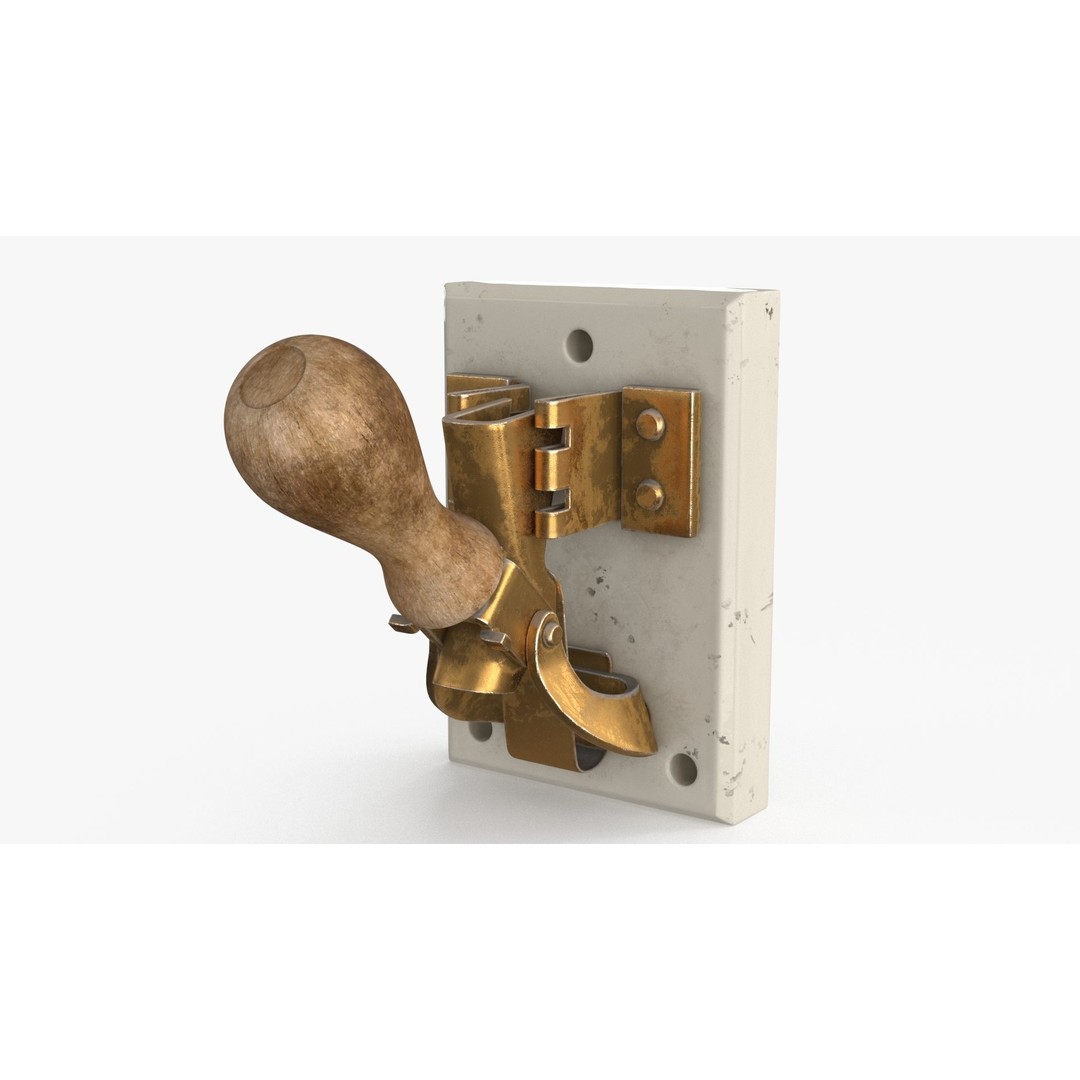 Industrial Power Switch 3D Model – Low Poly PBR Asset, FBX, OBJ - View 12