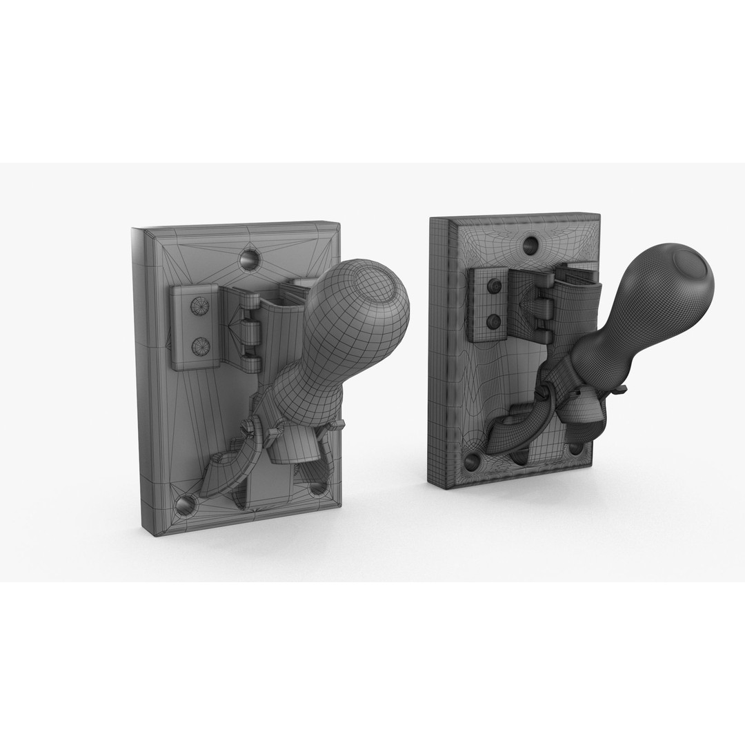Industrial Power Switch 3D Model – Low Poly PBR Asset, FBX, OBJ - View 14
