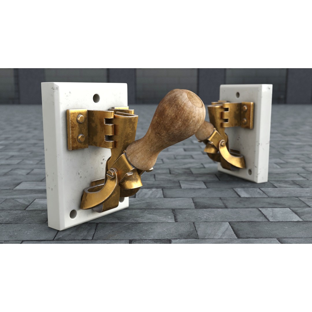 Industrial Power Switch 3D Model – Low Poly PBR Asset, FBX, OBJ - View 3