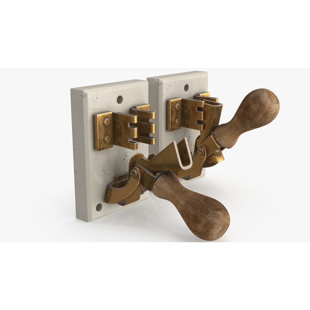 Industrial Power Switch 3D Model – Low Poly PBR Asset, FBX, OBJ - View 4