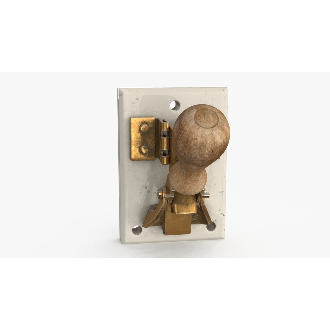 Industrial Power Switch 3D Model – Low Poly PBR Asset, FBX, OBJ - View 6