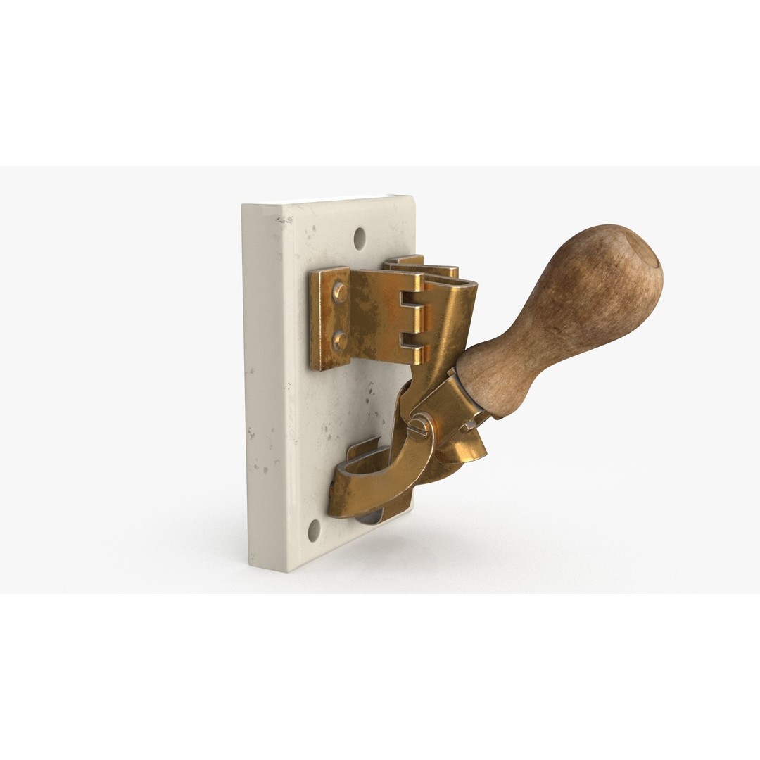 Industrial Power Switch 3D Model – Low Poly PBR Asset, FBX, OBJ - View 7