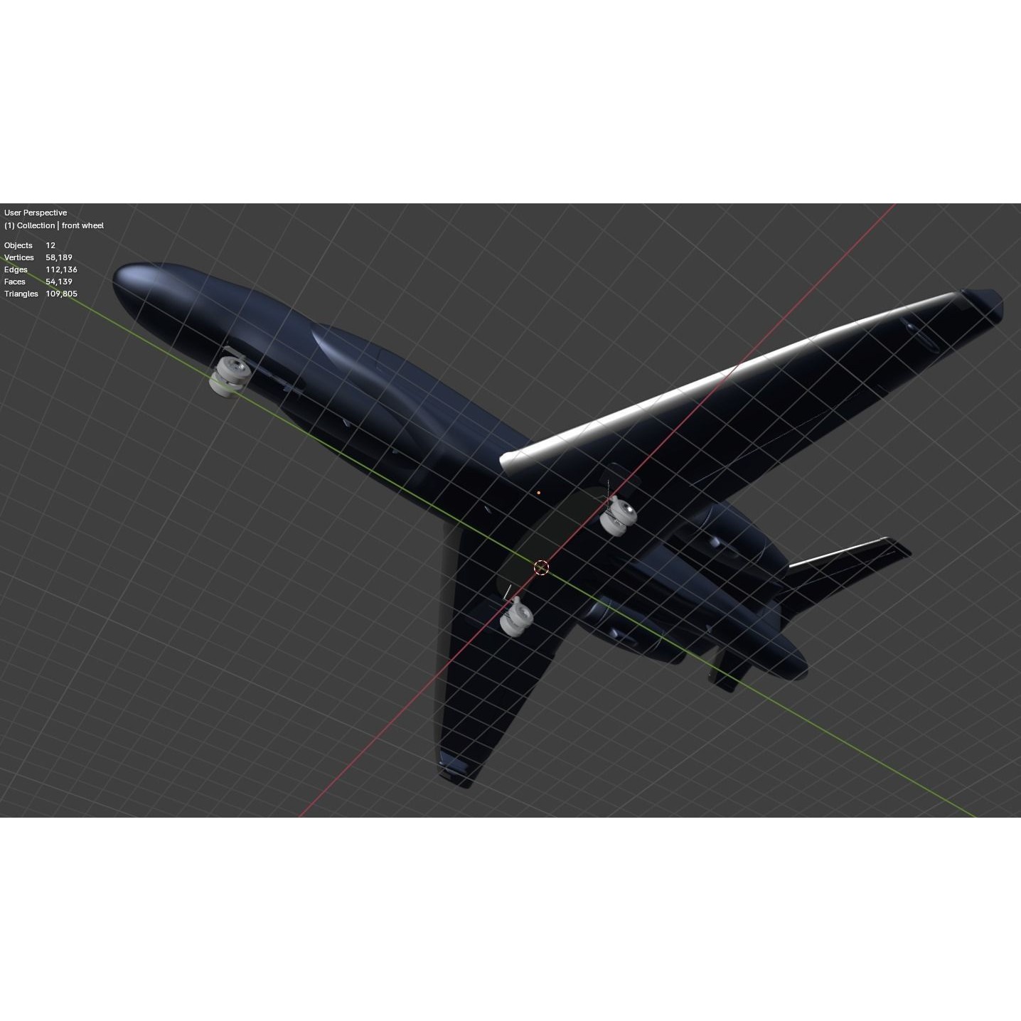 Gulfstream G550 CAEW - Low-Poly Game-Ready 3D Model