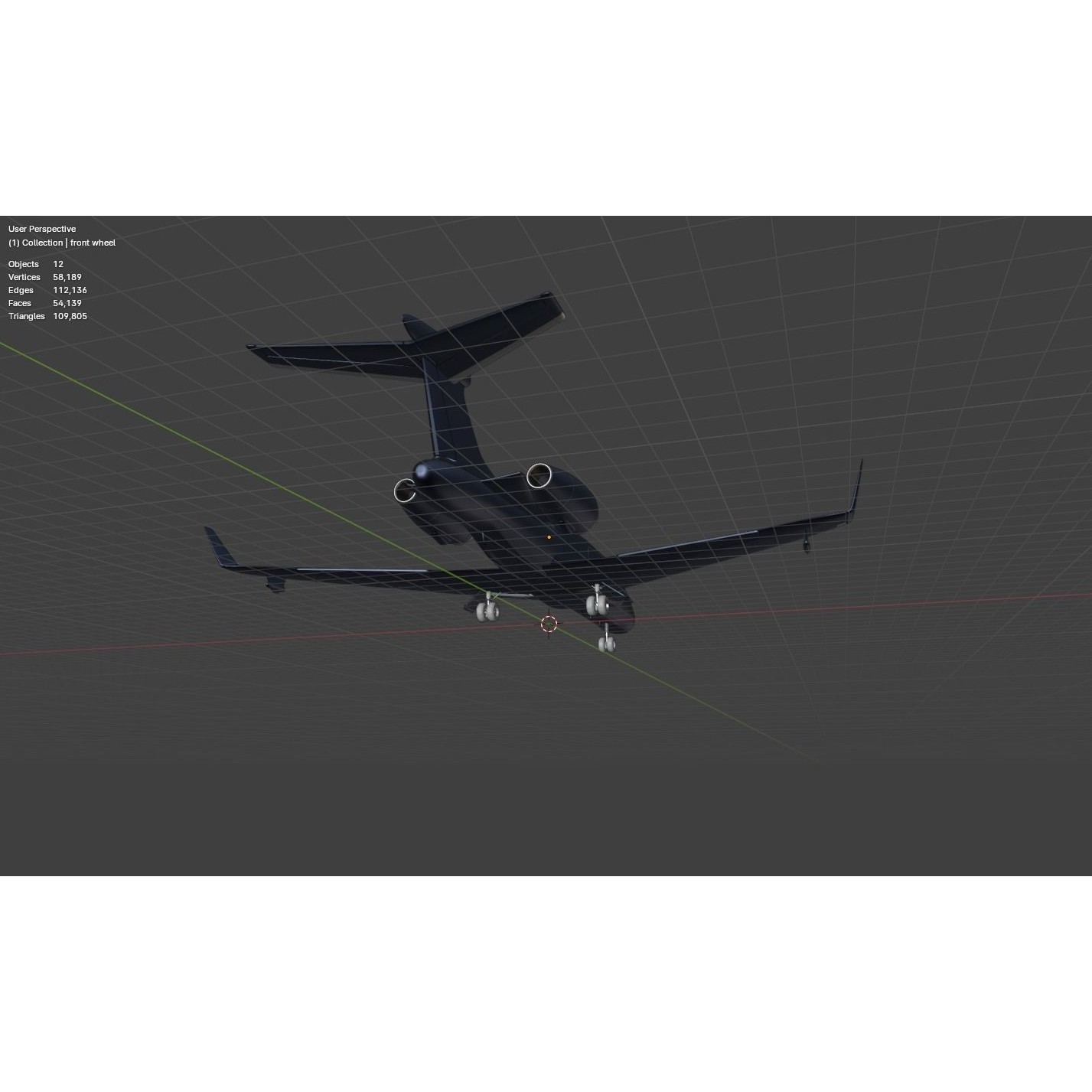 Gulfstream G550 CAEW - Low-Poly Game-Ready 3D Model - View 10