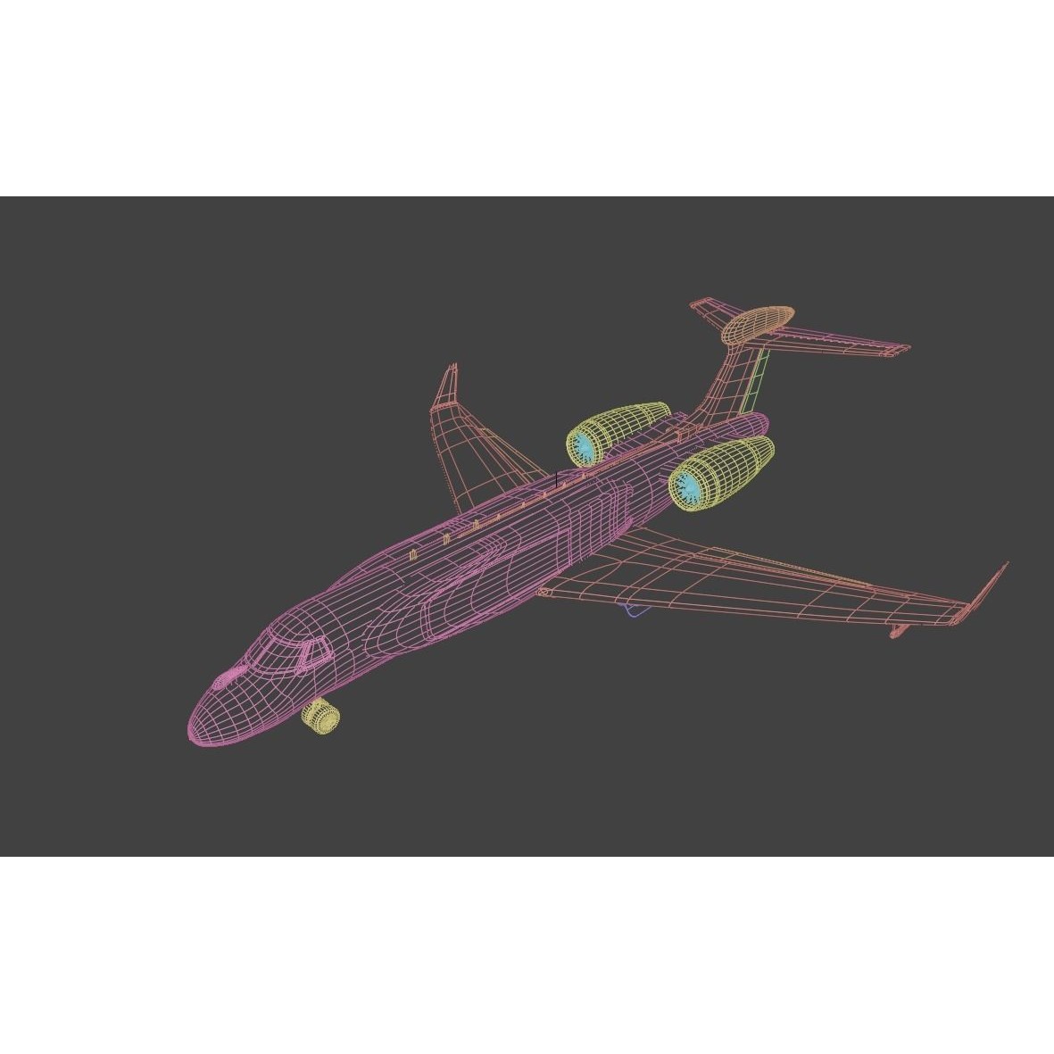 Gulfstream G550 CAEW - Low-Poly Game-Ready 3D Model - View 16