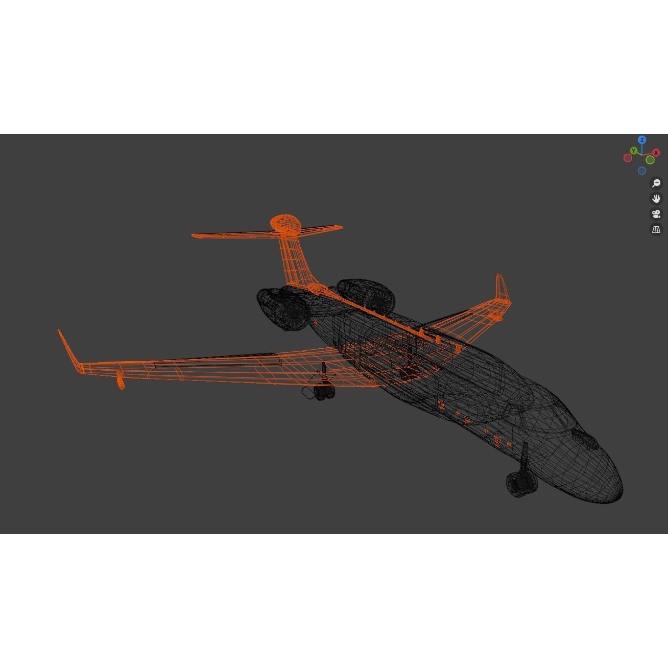 Gulfstream G550 CAEW - Low-Poly Game-Ready 3D Model - View 18