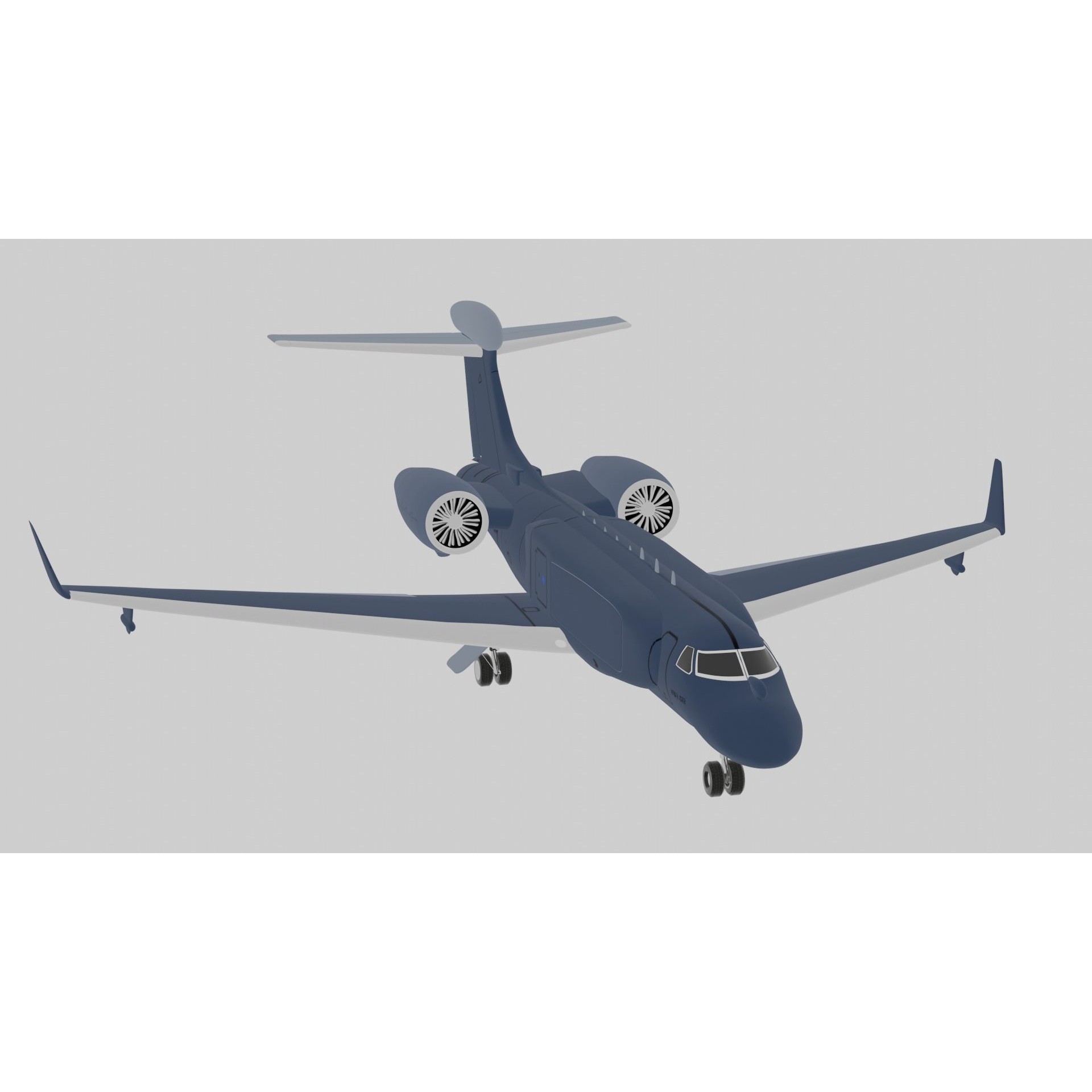Gulfstream G550 CAEW - Low-Poly Game-Ready 3D Model - View 3