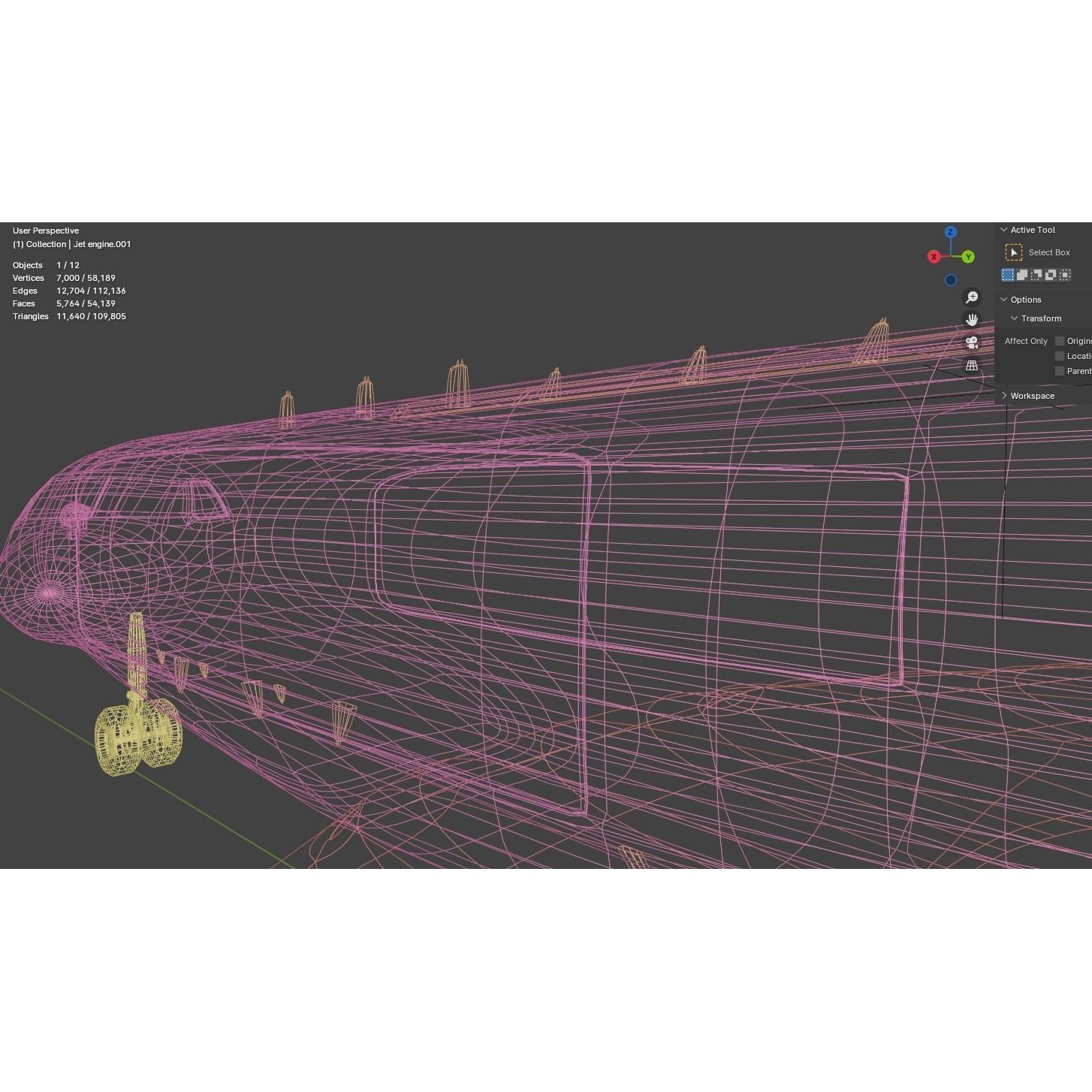 Gulfstream G550 CAEW - Low-Poly Game-Ready 3D Model - View 30