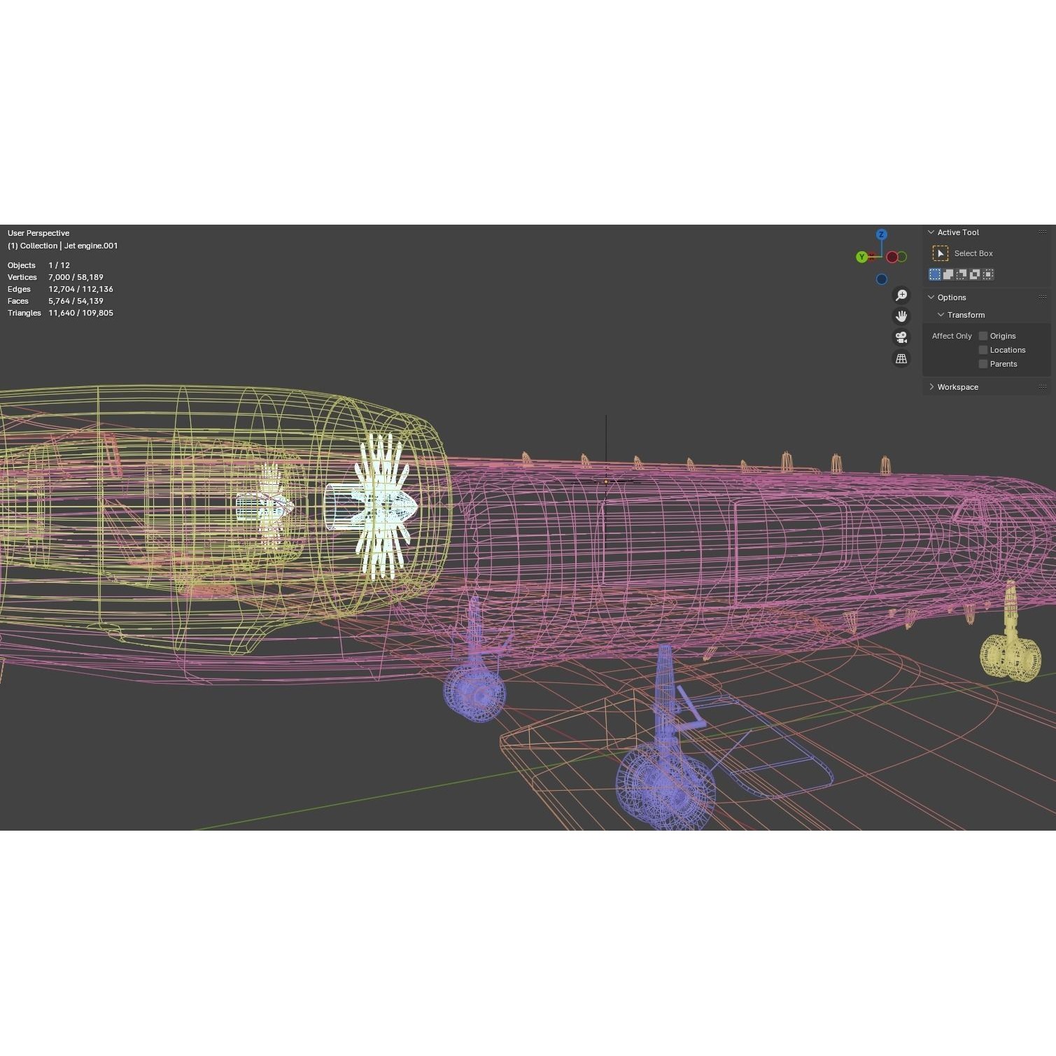 Gulfstream G550 CAEW - Low-Poly Game-Ready 3D Model - View 33