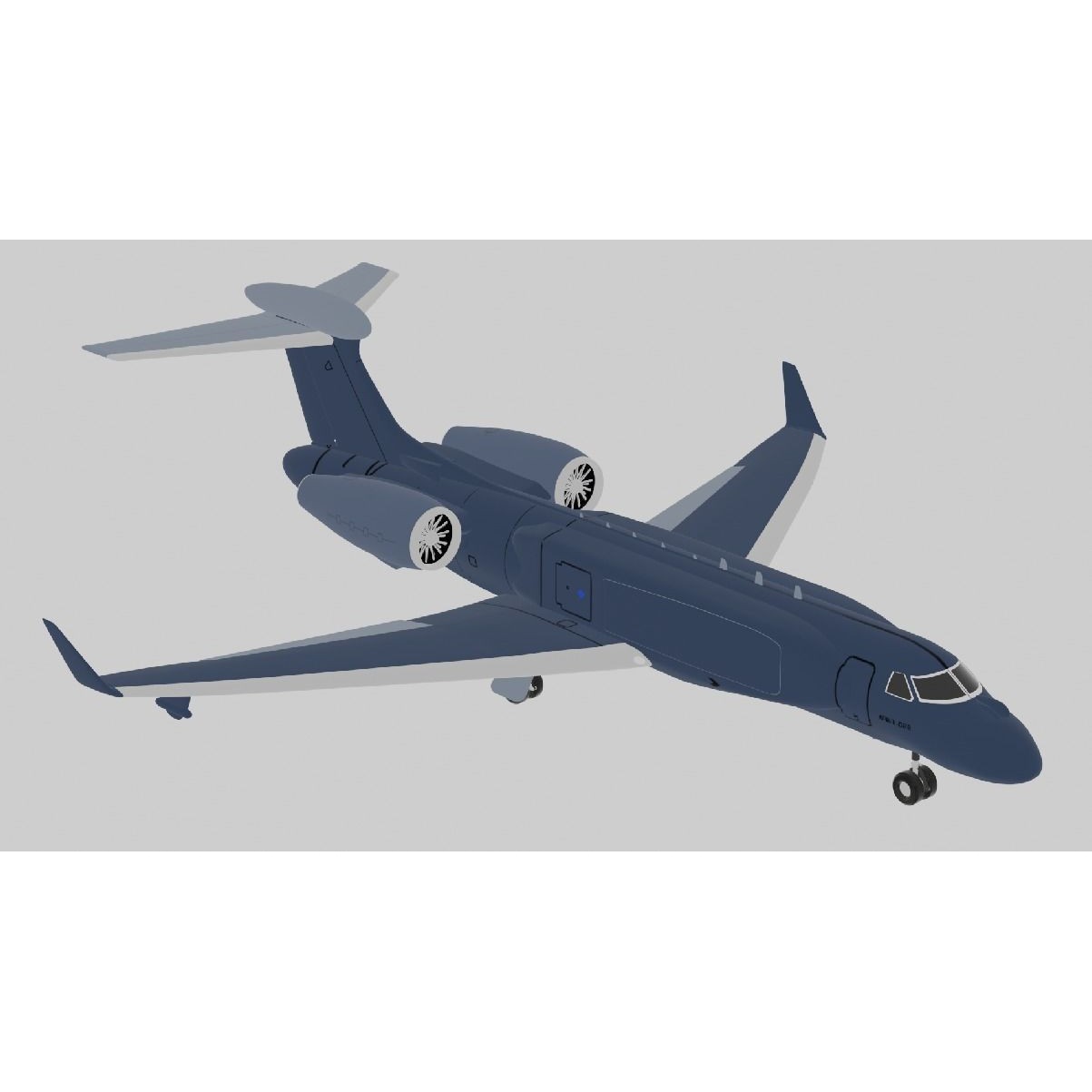 Gulfstream G550 CAEW - Low-Poly Game-Ready 3D Model - View 4