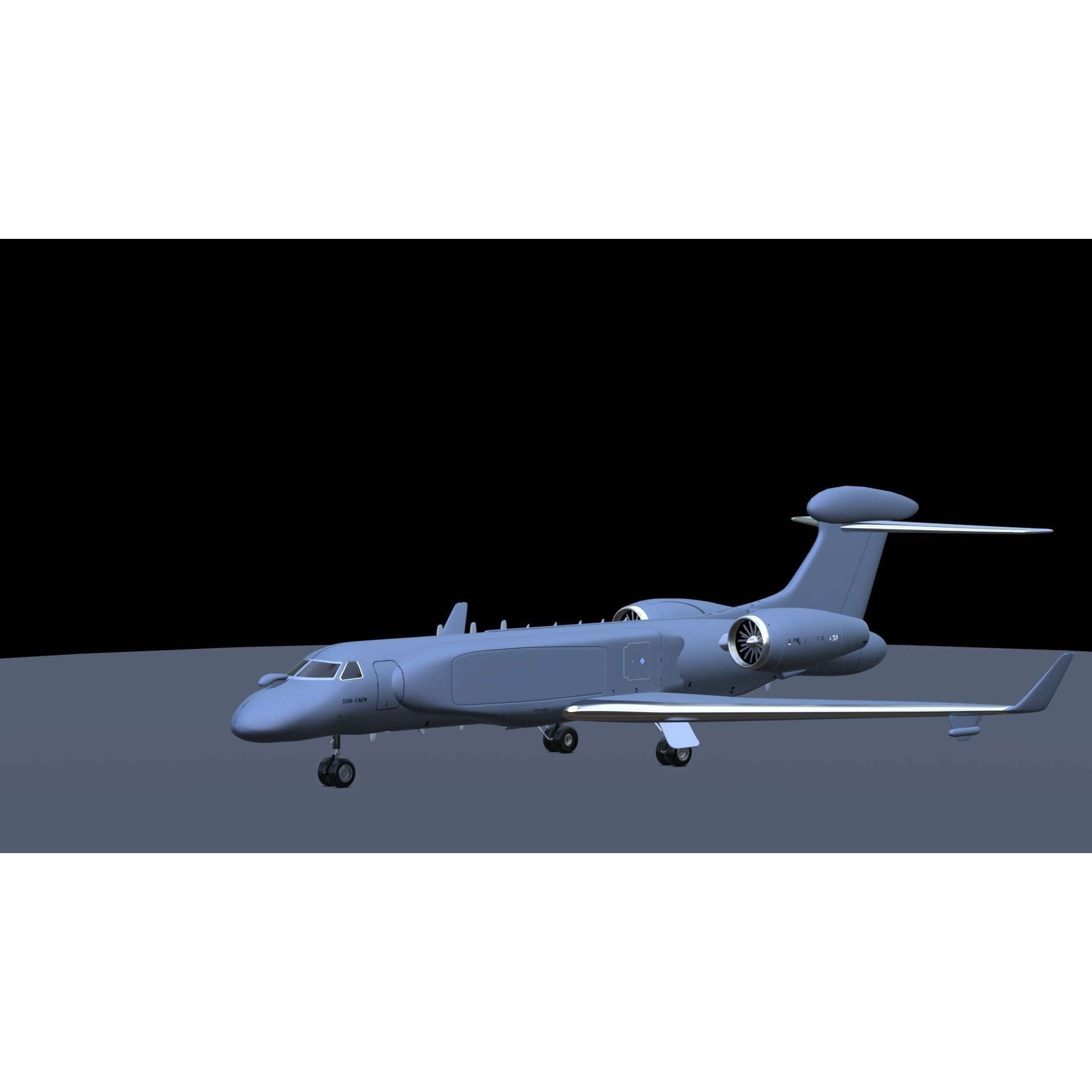 Gulfstream G550 CAEW - Low-Poly Game-Ready 3D Model - View 5