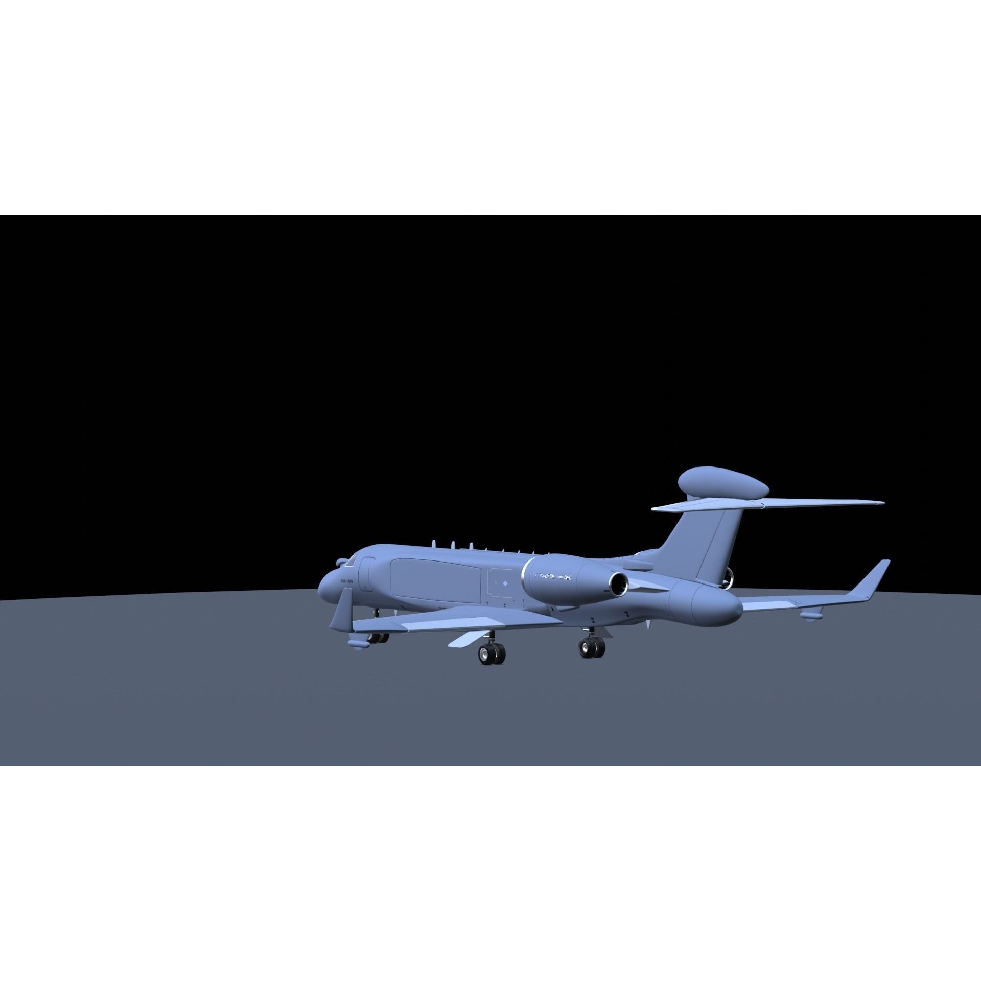 Gulfstream G550 CAEW - Low-Poly Game-Ready 3D Model - View 6