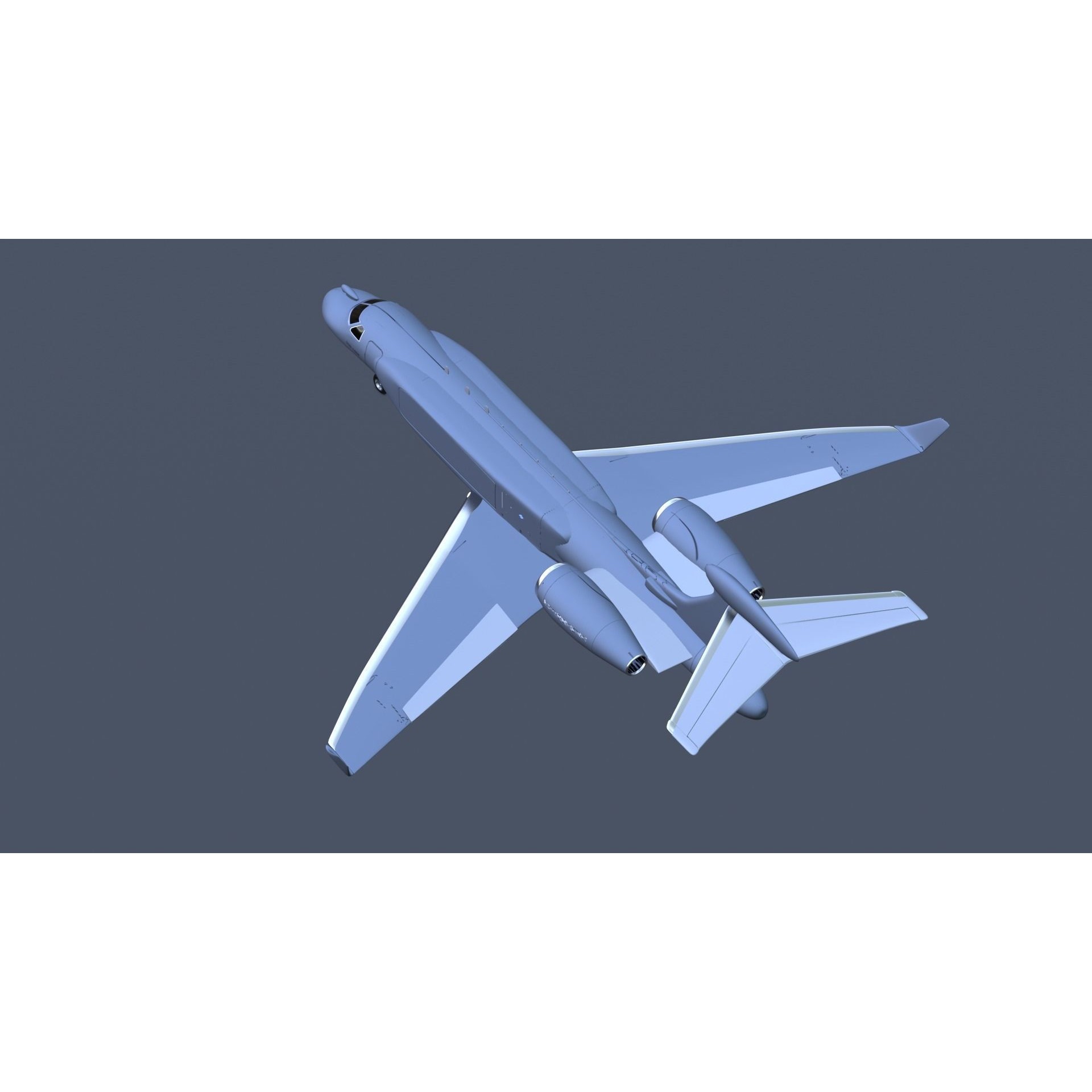 Gulfstream G550 CAEW - Low-Poly Game-Ready 3D Model - View 7
