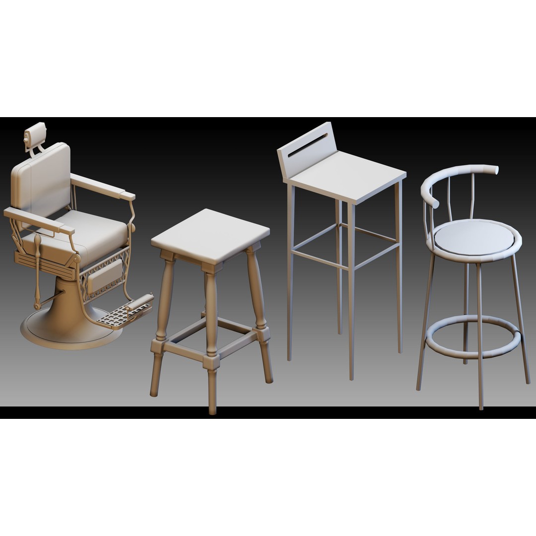 Interior Objects 3D Model – High Detail Props for CG Projects, FBX, Blend - View 17