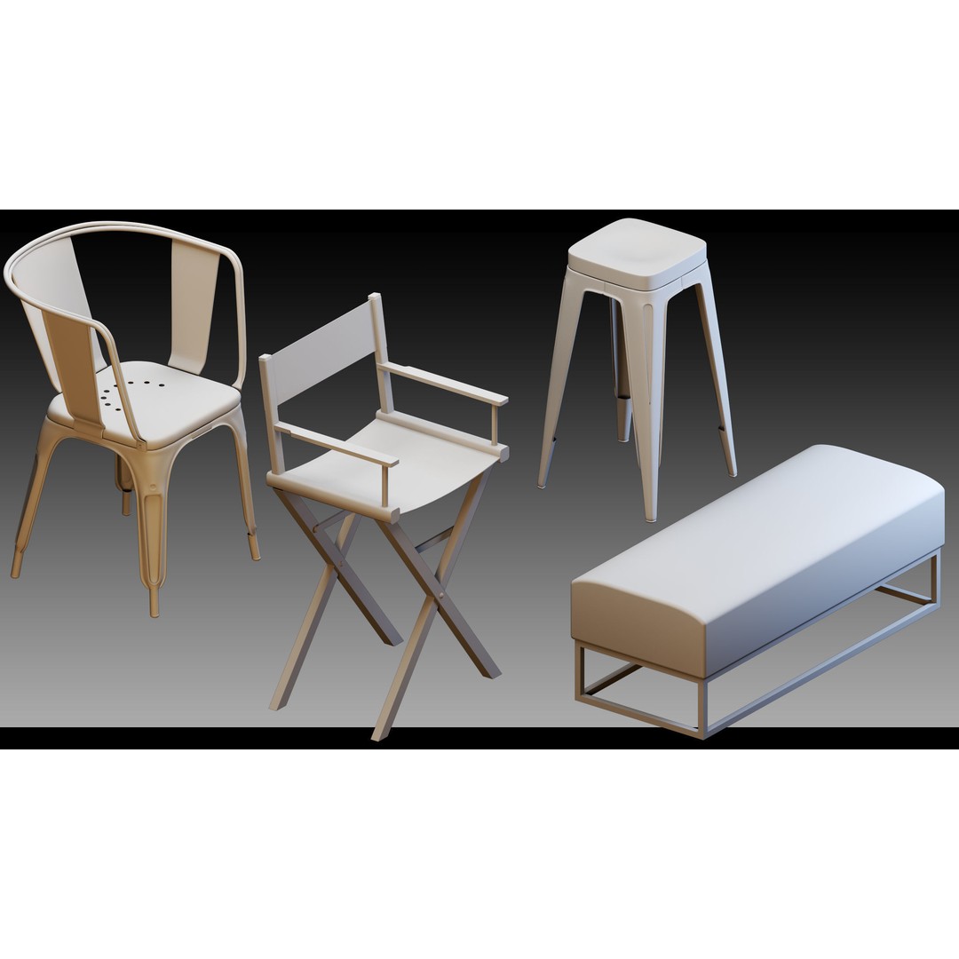 Interior Objects 3D Model – High Detail Props for CG Projects, FBX, Blend - View 18