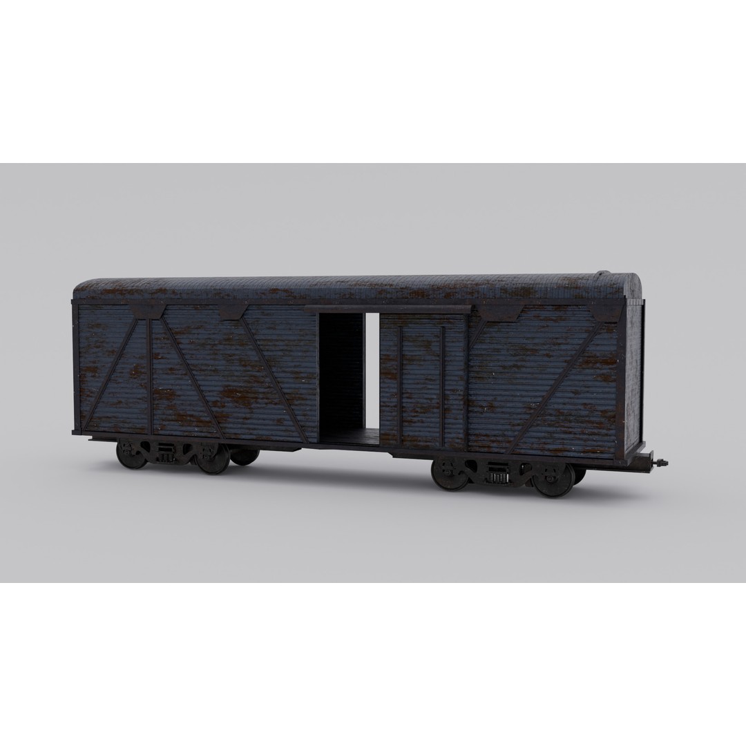 Oil Tank Train Car 3D Model – Low Poly Game-Ready Asset, FBX - View 13