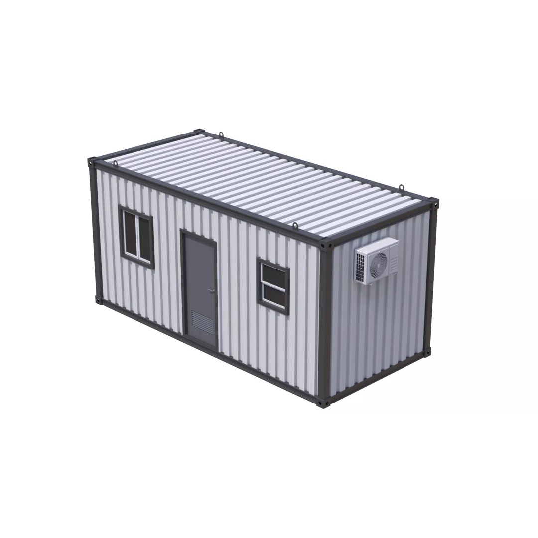 Construction Site Cabin 3D Model – Realistic Portable Office Asset, FBX - View 2