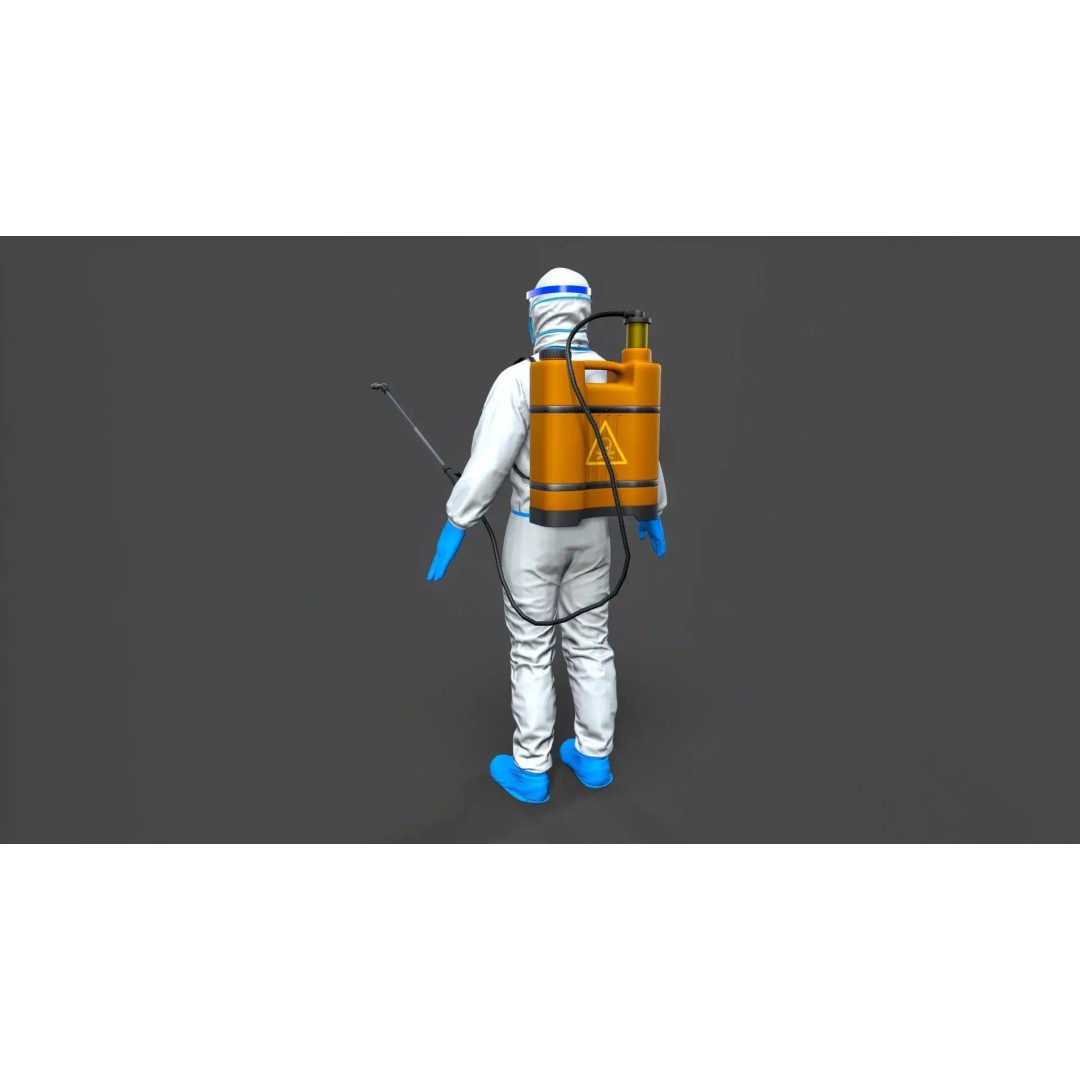 Man Character 3D Model – Low Poly Game Asset, FBX and Maya Formats - View 10