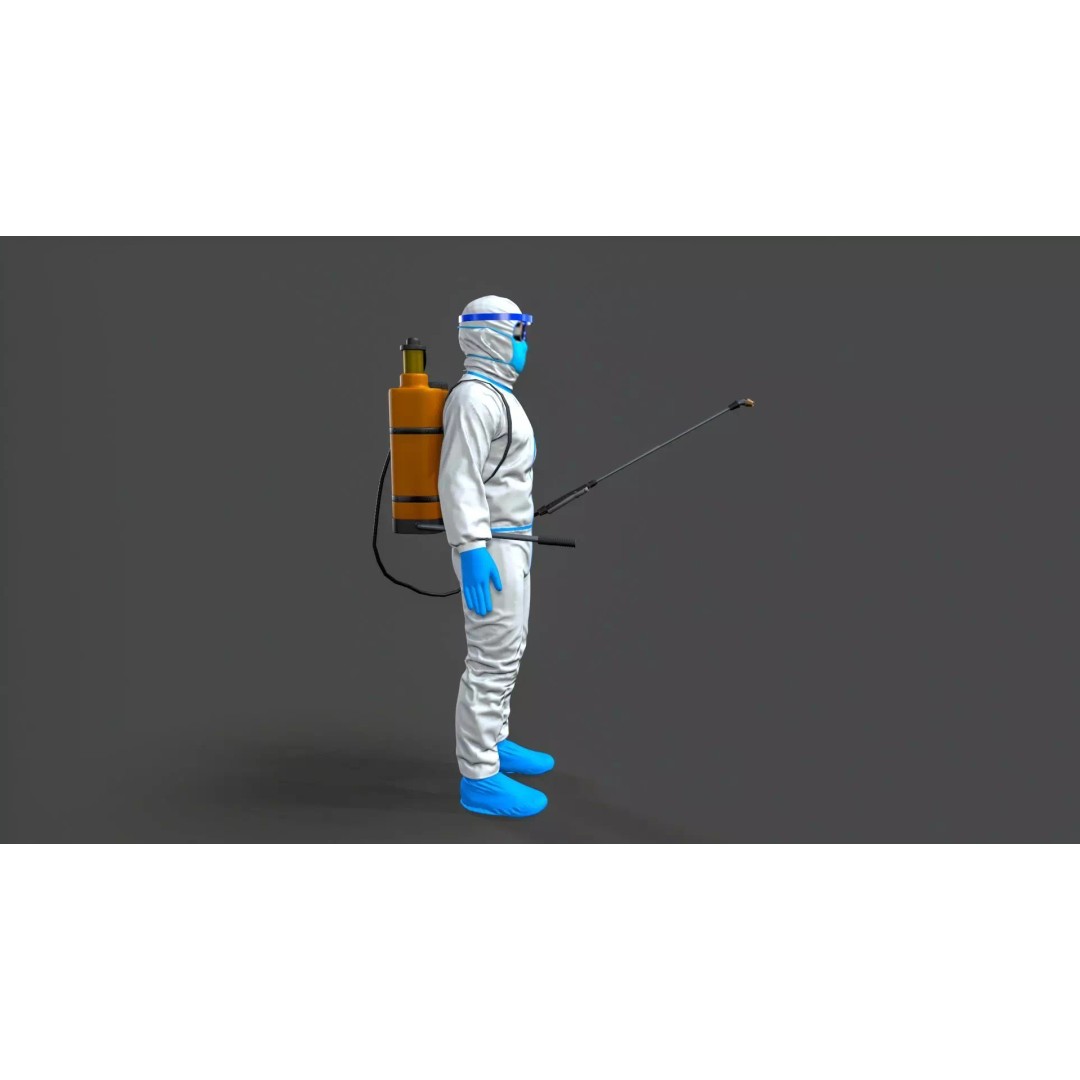 Man Character 3D Model – Low Poly Game Asset, FBX and Maya Formats - View 11
