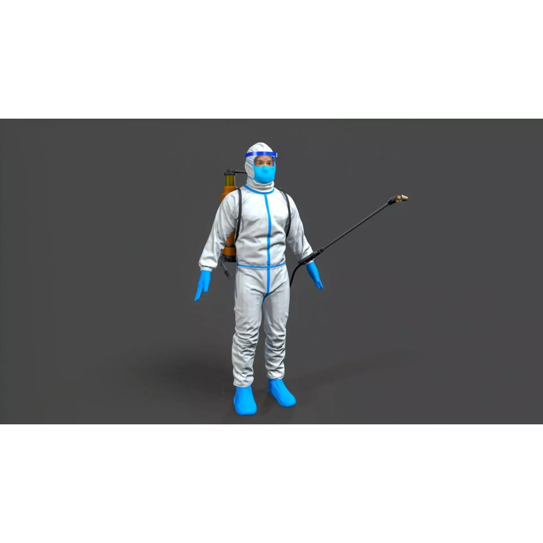 Man Character 3D Model – Low Poly Game Asset, FBX and Maya Formats - View 12