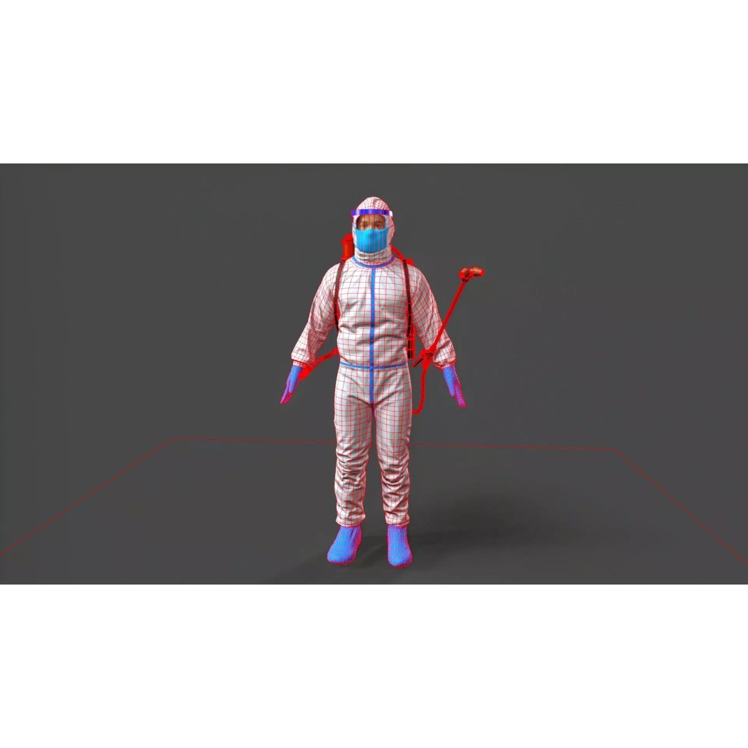 Man Character 3D Model – Low Poly Game Asset, FBX and Maya Formats - View 14