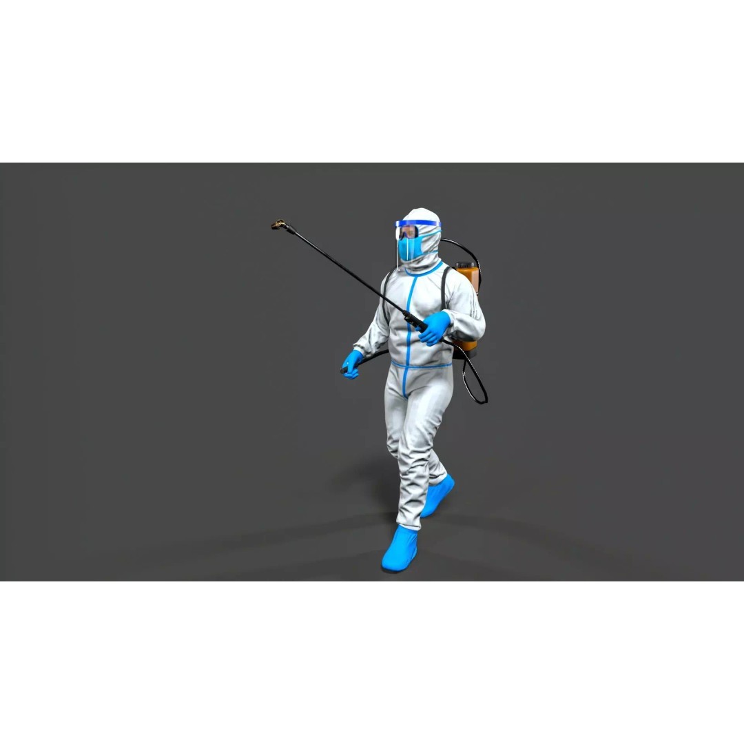 Man Character 3D Model – Low Poly Game Asset, FBX and Maya Formats - View 4