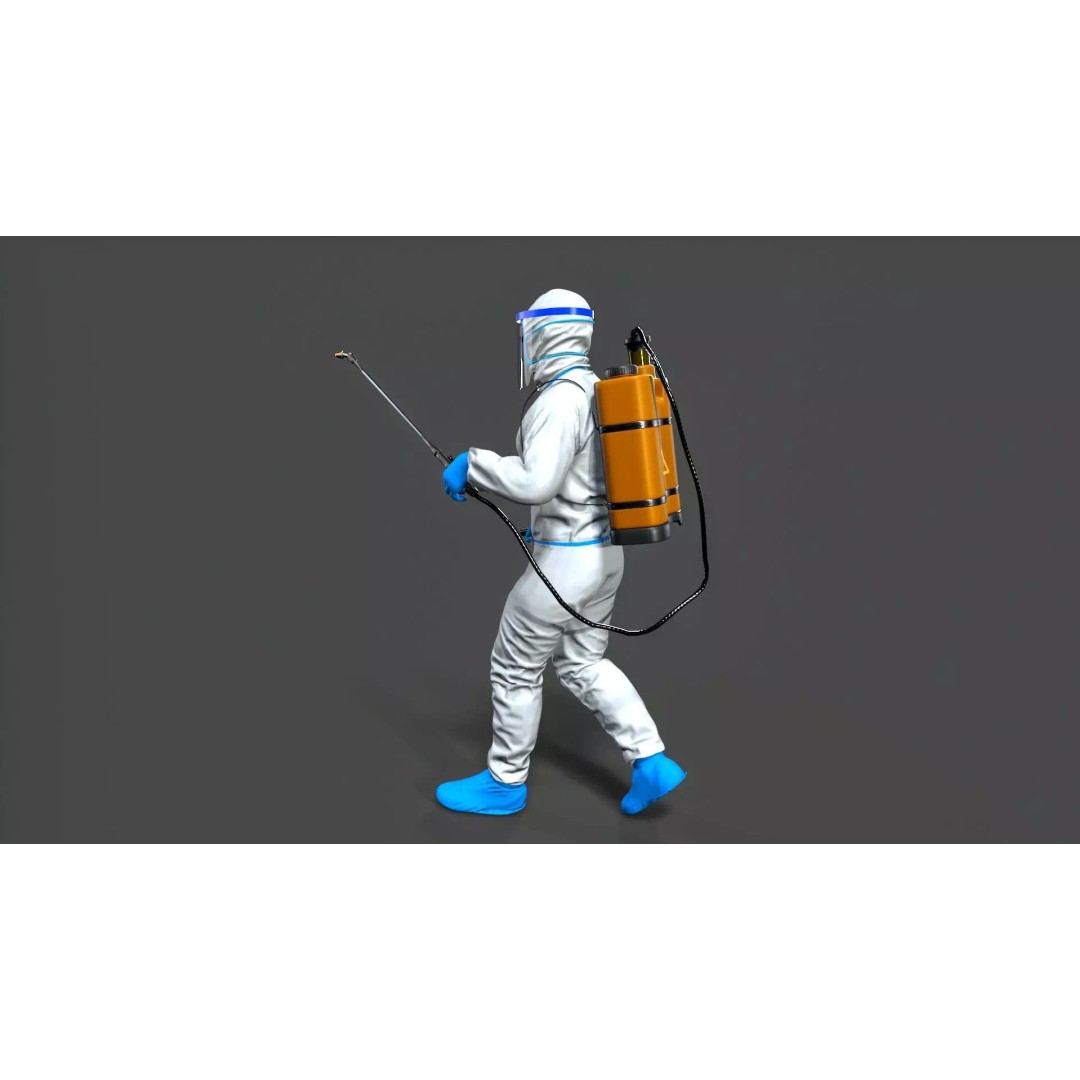 Man Character 3D Model – Low Poly Game Asset, FBX and Maya Formats - View 5