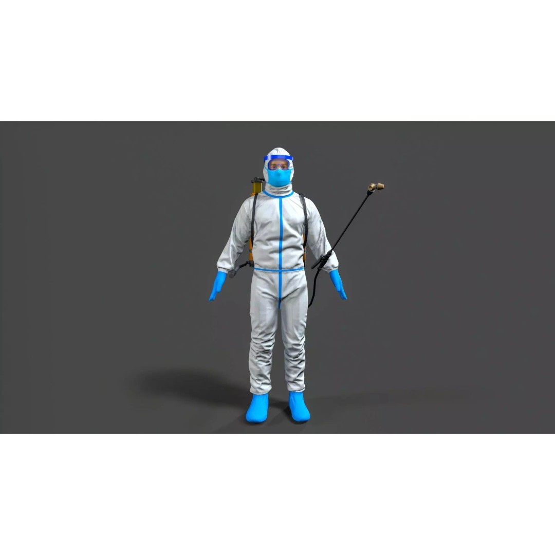 Man Character 3D Model – Low Poly Game Asset, FBX and Maya Formats - View 8