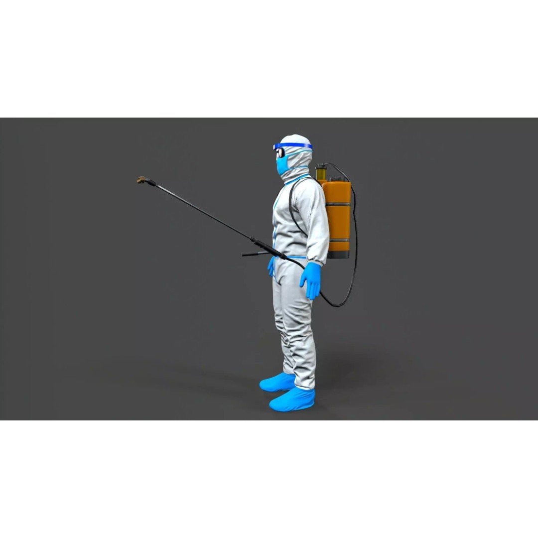 Man Character 3D Model – Low Poly Game Asset, FBX and Maya Formats - View 9