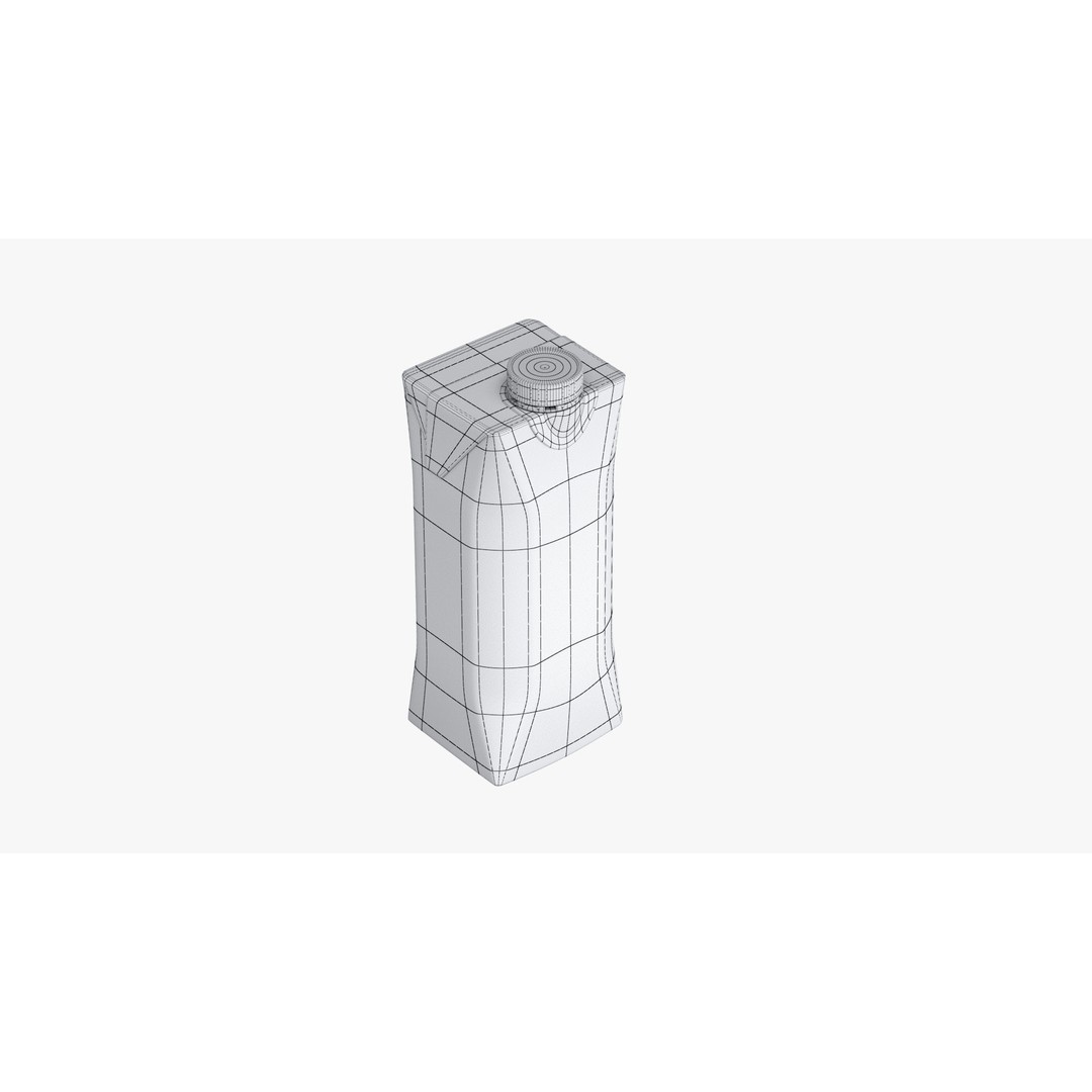 Juice Box 3D Model – Low Poly PBR Beverage Asset, FBX, OBJ - View 13