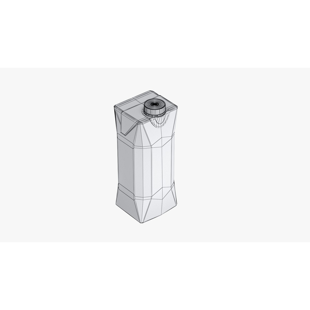 Juice Box 3D Model – Low Poly PBR Beverage Asset, FBX, OBJ - View 14
