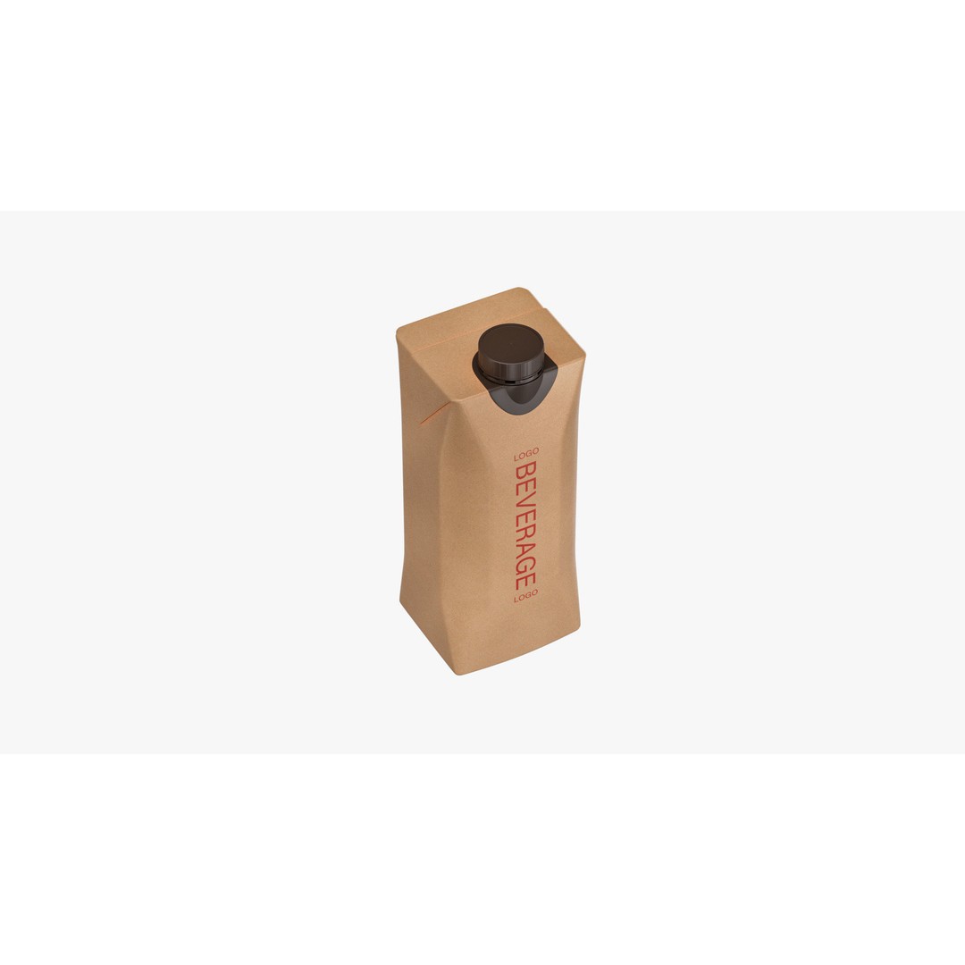 Juice Box 3D Model – Low Poly PBR Beverage Asset, FBX, OBJ - View 7