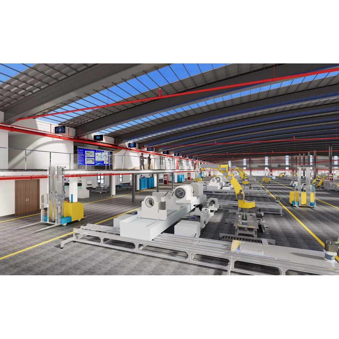 Factory Interior Scene 3D Model – Modern Industrial Design, FBX, Blender - View 2