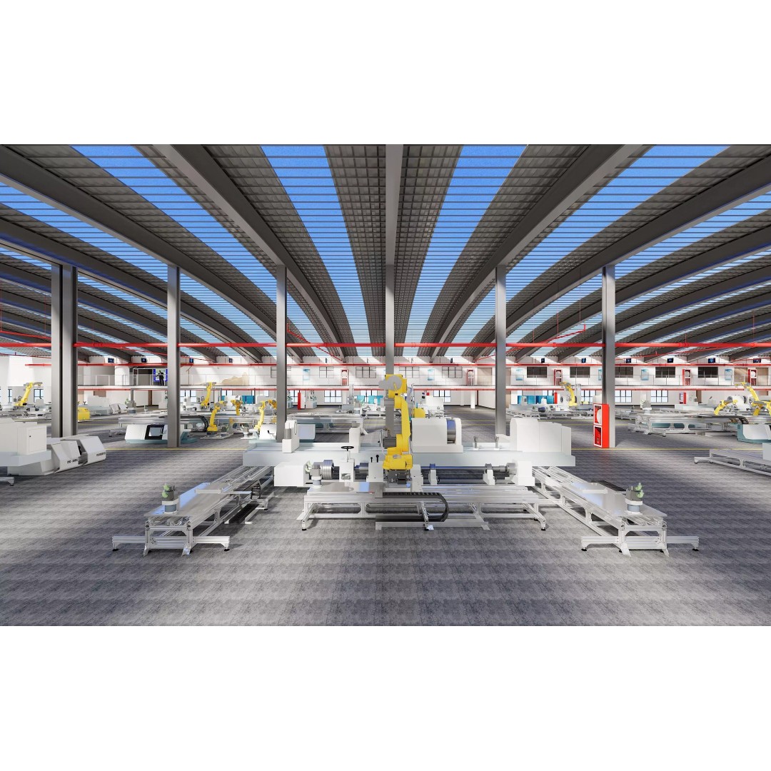 Factory Interior Scene 3D Model – Modern Industrial Design, FBX, Blender - View 3