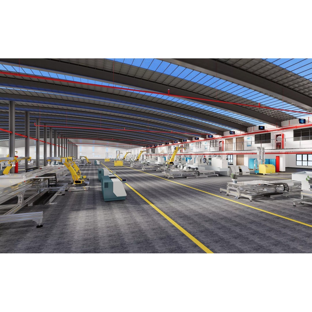Factory Interior Scene 3D Model – Modern Industrial Design, FBX, Blender - View 8